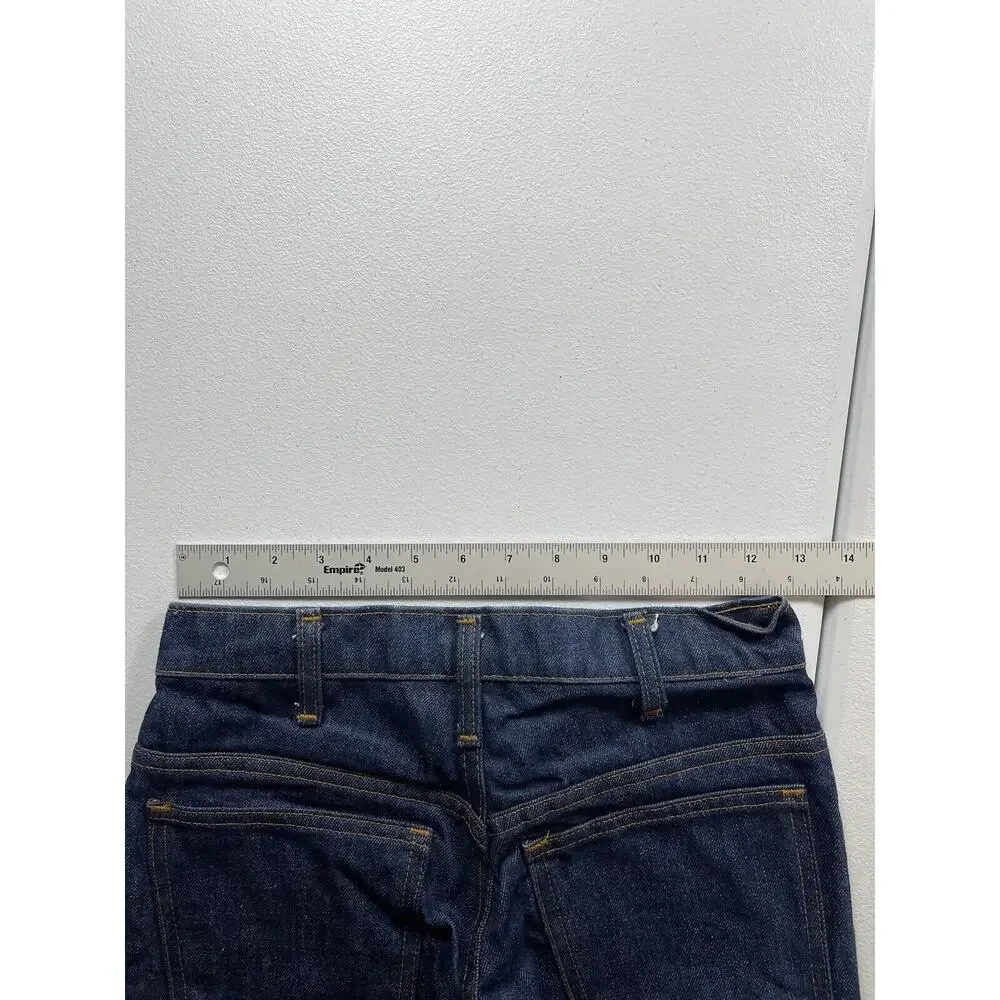Vintage American Denim Jeans Men’s 26x30‎ Blue Dark Wash Cowboy Western USA 80s